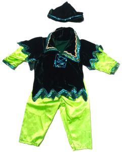 Kids Costumes to Hire - Peter Pan - TODDLER costume - Hat, top, lime green pants = 3pce